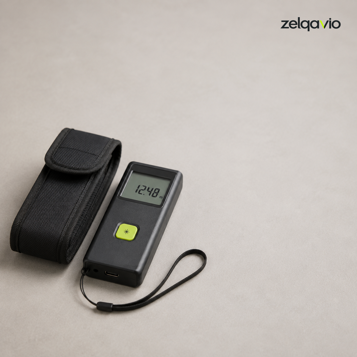 ZELQAVIO Rechargeable Laser Distance Measure – Compact Digital Measuring Tool
