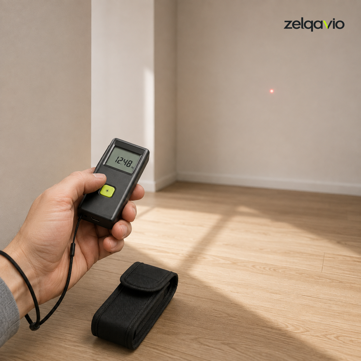 ZELQAVIO Rechargeable Laser Distance Measure – Compact Digital Measuring Tool